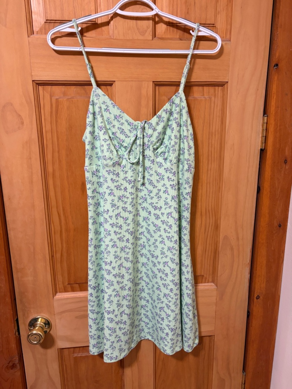 🌹5 for $25🌹 Derek Heart Light Green with Purple Flowers Slip Dress